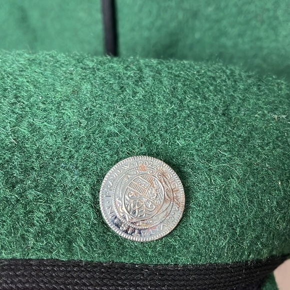 VTG Austrian Jaspo G. Janke Green Wool Button Long Coat Women's Size 38 / L - Picture 6 of 6